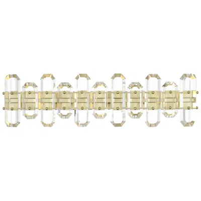 Crystorama Bolton 26" Wide Aged Brass Crystal Bath Light In Gold