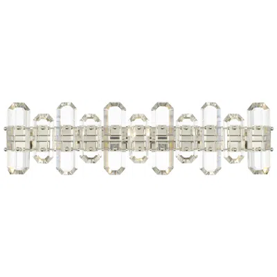 Crystorama Bolton 26"w Polished Nickel Crystal Bath Light In Silver