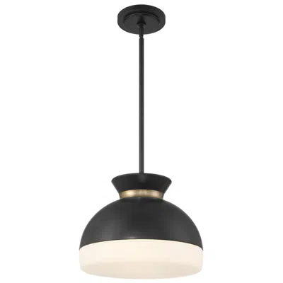 Crystorama Bpf Gidget 15'' Matte Black + Vibrant Gold Pendant