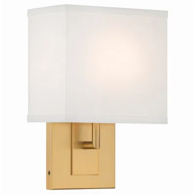 Crystorama Brent 1 Light Vibrant Gold Sconce In Multi