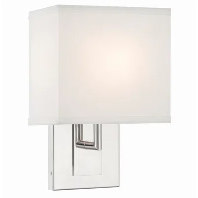 Crystorama Brent 10" High Polished Nickel Wall Sconce In Multi