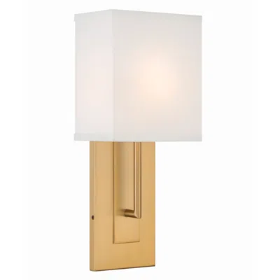 Crystorama Brent 15" High 1-light Vibrant Gold Modern Wall Sconce In Multi