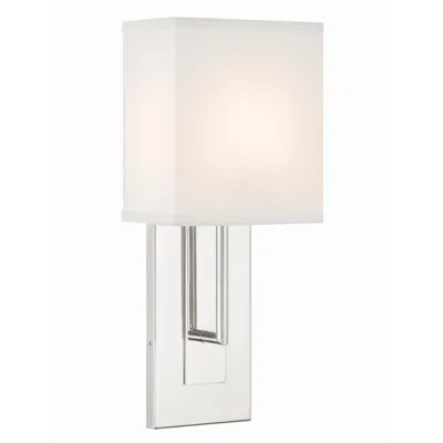 Crystorama Brent 15" High Polished Nickel Wall Sconce In Pink