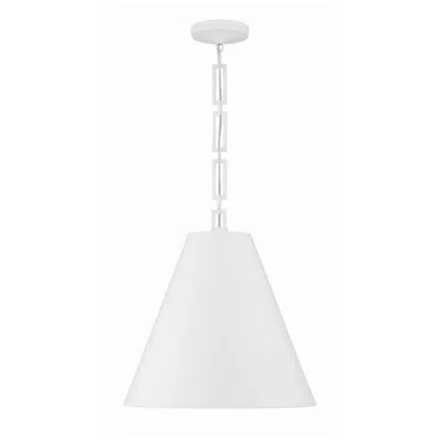 Crystorama Brian Patrick Flynn Alston 18'' Matte White/antique Gold Pendant