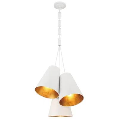 Crystorama Brian Patrick Flynn Alston 20'' Matte White/antique Gold Pendant