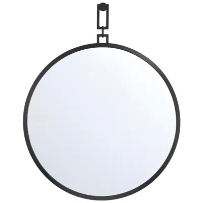 Crystorama Brian Patrick Flynn Alston 40'' Matte Black Mirror