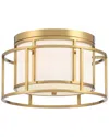 Crystorama Hulton 2-light Luxe Gold Ceiling Mount In Gold