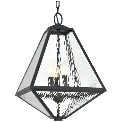 Crystorama Brian Patrick Flynn Glacier 21"h Black Outdoor Hanging Light