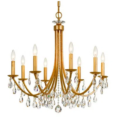 Crystorama Bridgehampton 28" Wide 8-light Gold And Crystal Chandelier