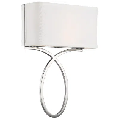 Crystorama Brinkley 15" High Polished Nickel Wall Sconce In Silver