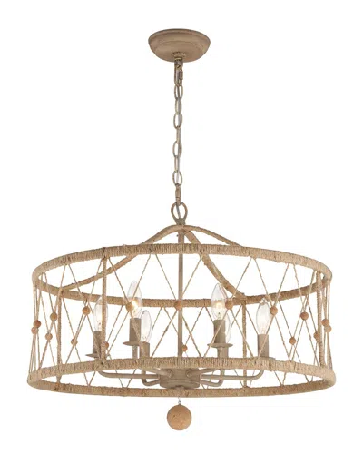 Crystorama Brixton 6 Light Burnished Silver Chandelier In Gold