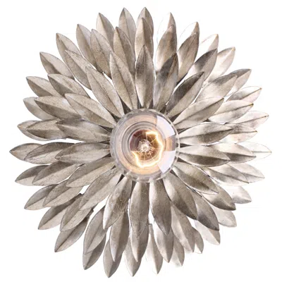 Crystorama Broche 11'' Antique Silver Sconce In Multi