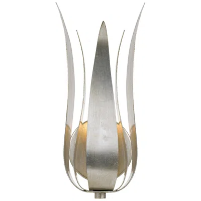 Crystorama Broche 14" High Antique Silver Iron Wall Sconce