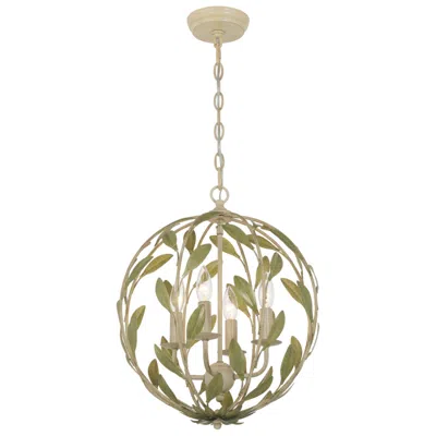 Crystorama Broche 16'' Champagne Green Tea Chandelier