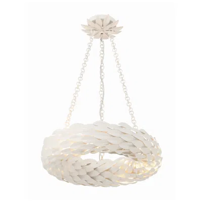 Crystorama Broche 18'' Led Matte White Chandelier