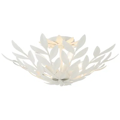 Crystorama Broche 20 3/4" Wide 4-light White Semi Flush Mount