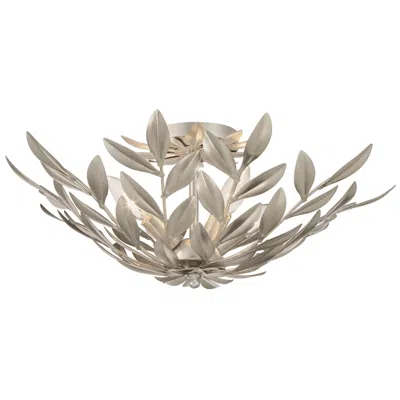Crystorama Broche 20 3/4" Wide Antique Silver 4-light Ceiling Light