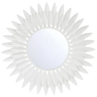 Crystorama Broche 20'' Matte White Mirror