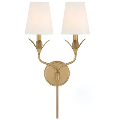 Crystorama Broche 21" High Antique Gold 2-light Wall Sconce In Multi