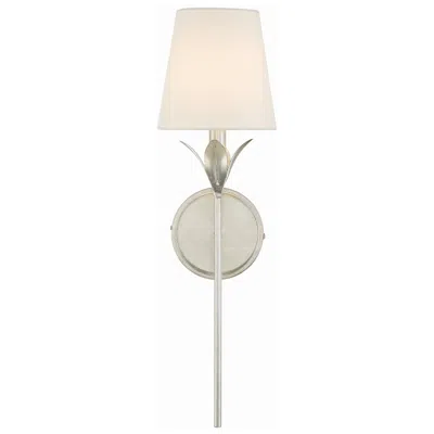 Crystorama Broche 21" High Antique Silver Wall Sconce