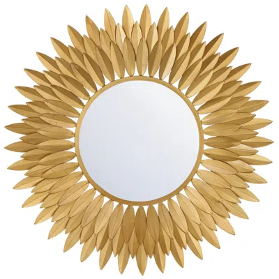 Crystorama Broche 24'' Antique Gold Mirror In Brown
