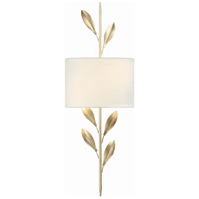 Crystorama Broche 24" High Antique Gold Wall Sconce