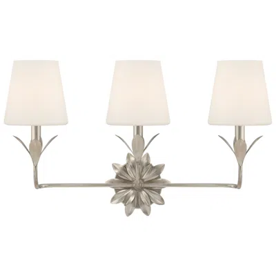 Crystorama Broche 25'' Antique Silver Bathroom Vanity