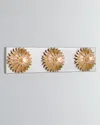 Crystorama Broche 3-light Antiqued Gold And Silver Bathroom Vanity