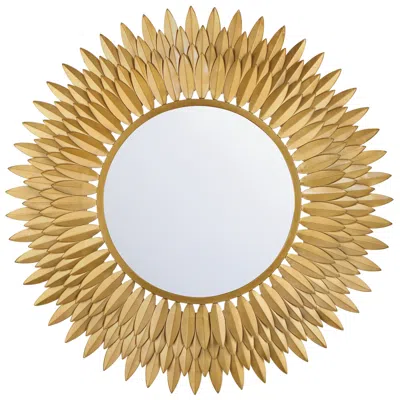 Crystorama Broche 30'' Antique Gold Mirror In Brown