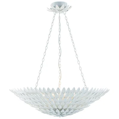 Crystorama Broche 30" Wide Matte White Ceiling Light
