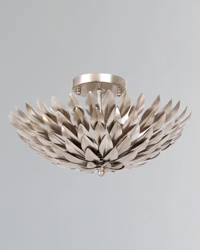 Crystorama Broche 4-light Ceiling Mount In Silver