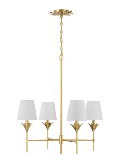 Crystorama Broche 4-light Antiqued Gold Chandelier