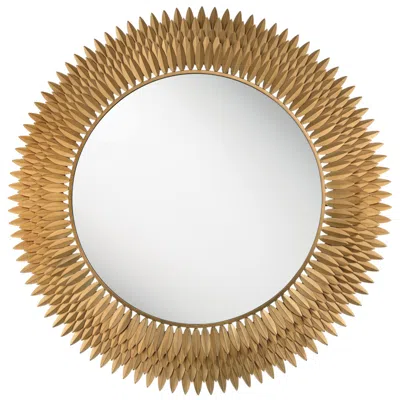 Crystorama Broche 46.75'' Antique Gold Mirror In Brown
