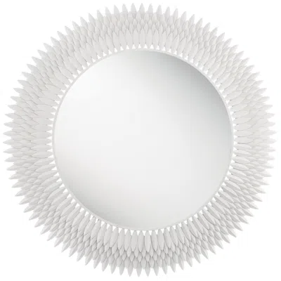 Crystorama Broche 46.75'' Matte White Mirror