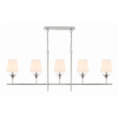 Crystorama Broche 53.5'' Antique Silver Linear Chandelier In Gray
