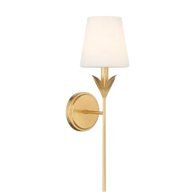 Crystorama Broche 6'' Antique Gold Sconce In Multi