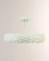 Crystorama Broche 6-light Antiqued Silver Ceiling Mount In White