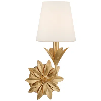 Crystorama Broche 6.5'' Antique Gold Sconce
