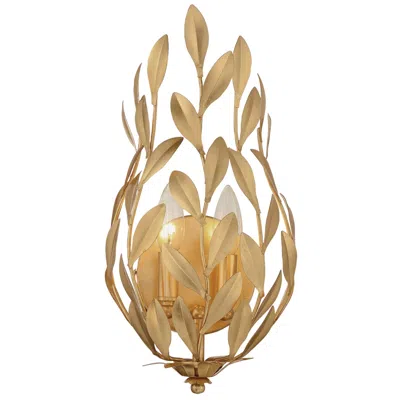 Crystorama Broche 8.25'' Antique Gold Sconce In Brown