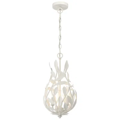 Crystorama Broche 9'' Matte White Chandelier