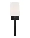 Crystorama Bromley 1 Light Black Forged Wall Mount In Black