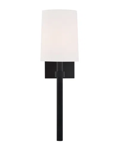 Crystorama Bromley 1 Light Black Forged Wall Mount
