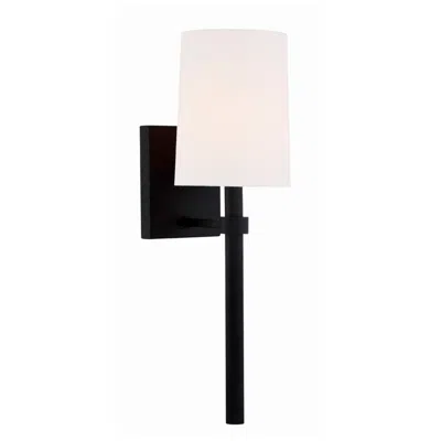 Crystorama Bromley 18 1/4" High Black Forged Wall Sconce