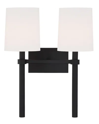 CRYSTORAMA CRYSTORAMA BROMLEY 2 LIGHT BLACK FORGED WALL MOUNT