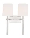 Crystorama Bromley 2 Light Polished Nickel Wall Mount In Nickel