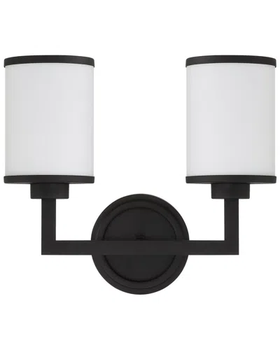 CRYSTORAMA CRYSTORAMA BRYANT 2-LIGHT BLACK FORGED WALL MOUNT