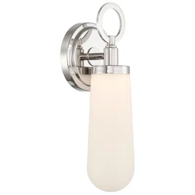 Crystorama Calvin 4.75'' Integrated Led Polished Nickel Sconce In Multi