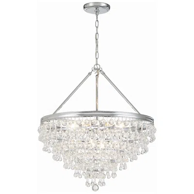 Crystorama Calypso 24" Wide Polished Chrome And Crystal Chandelier In Silver