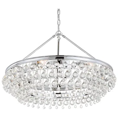 Crystorama Calypso 30" Wide Polished Chrome And Crystal Chandelier In Silver