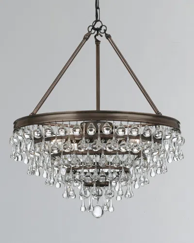 Crystorama Calypso 6-light Crystal Chandelier In Brown